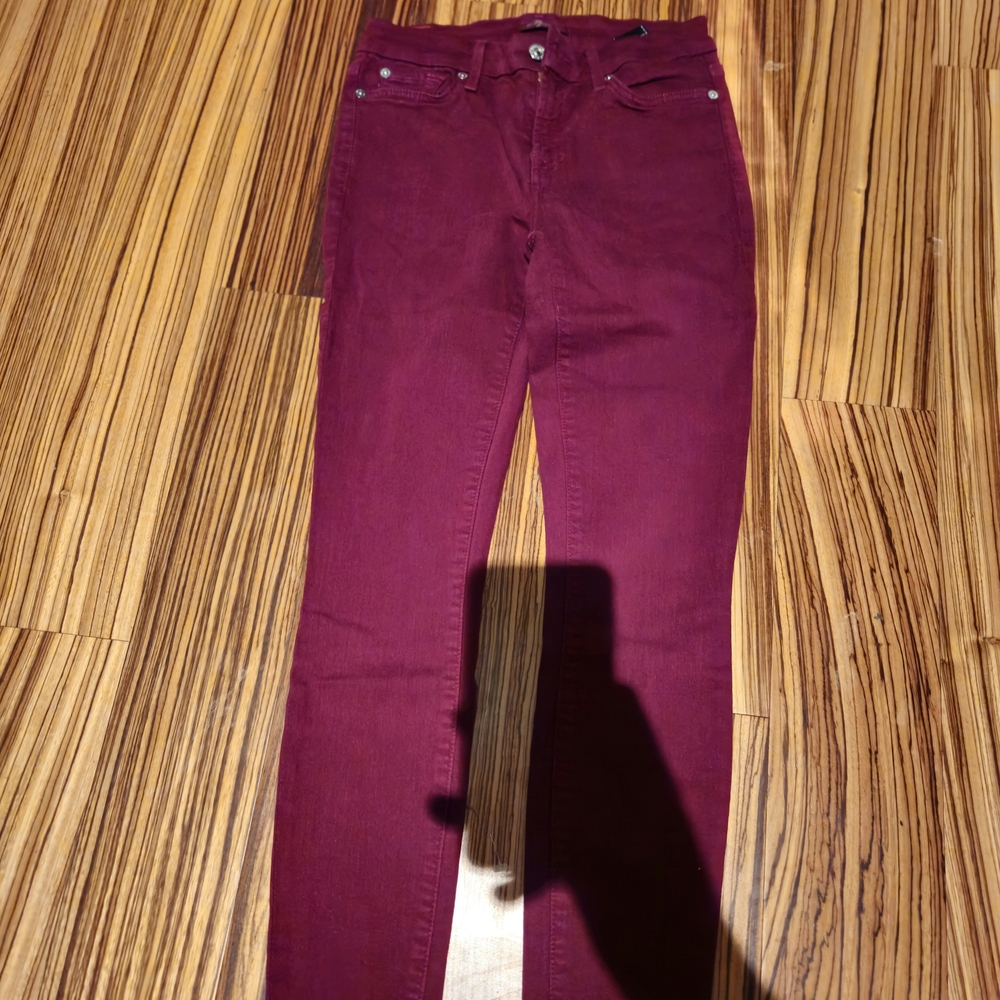 Women's 7 For All Man Kind Burgundy Jeans